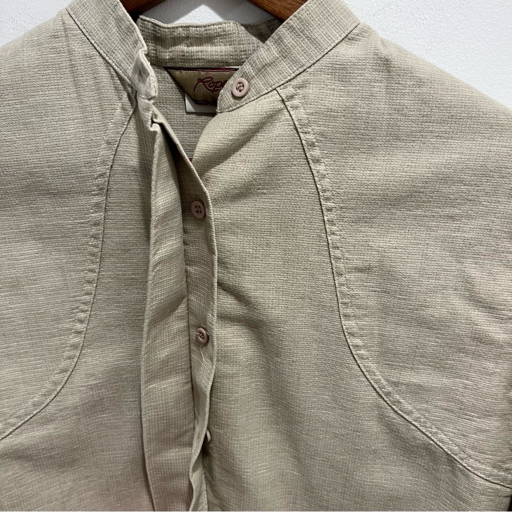 Roper Southwest Embroidered Button-Down Long Sleeve Tan Western | women’s S - Picture 4 of 11